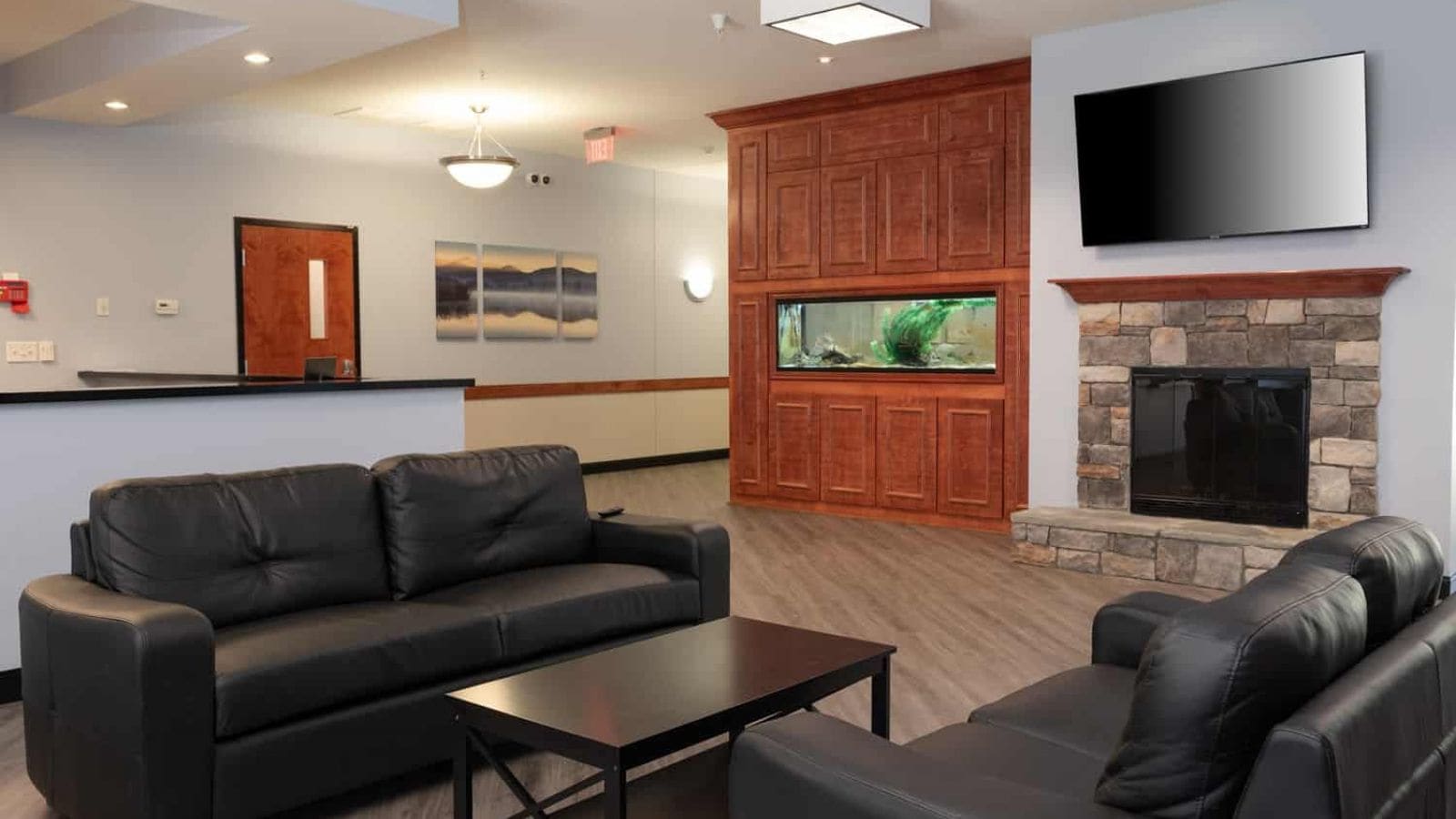 Lounge with Fireplace